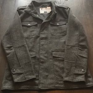 Ezekiel Eastside Military Jacket. Med. Gray/Black
